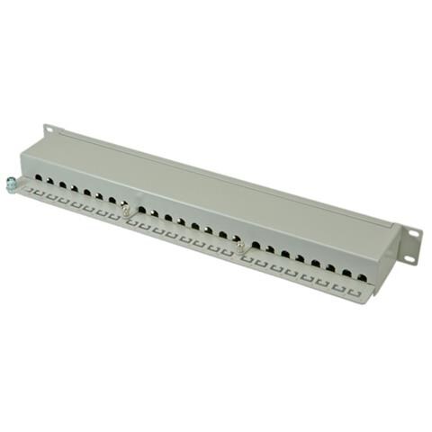 Cat. 6 / Class E 19" Patch Panel, 24 Ports, STP light grey - Foto 2